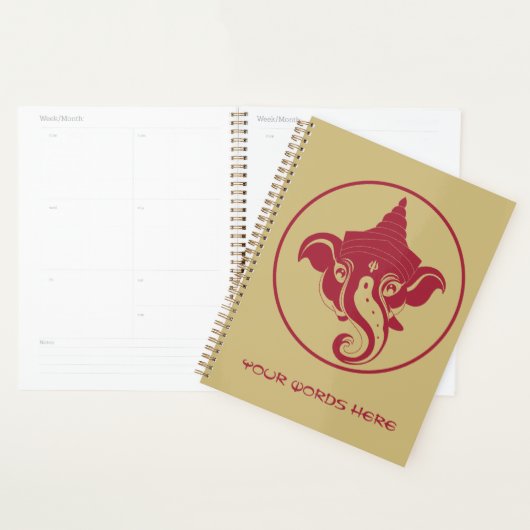 Creëer Uw Eigen Rood & Gouden Ganesh Planner (Display)