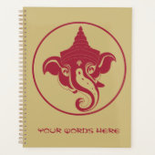 Creëer Uw Eigen Rood & Gouden Ganesh Planner (Voorkant)