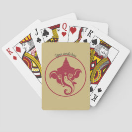 Creëer Uw Eigen Rood & Gouden Ganesh Pokerkaarten