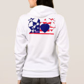 Creëer Uw eigen rood wit en blauw Hoodie (Achterkant)