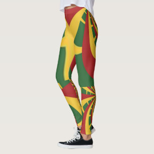 Creëer Uw eigen roodbruine Rasta-ontwerp Leggings