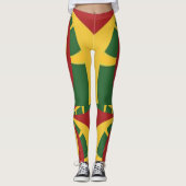 Creëer Uw eigen roodbruine Rasta-ontwerp Leggings (Voorkant)