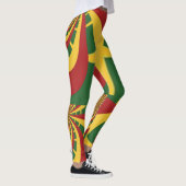Creëer Uw eigen roodbruine Rasta-ontwerp Leggings (Rechts)