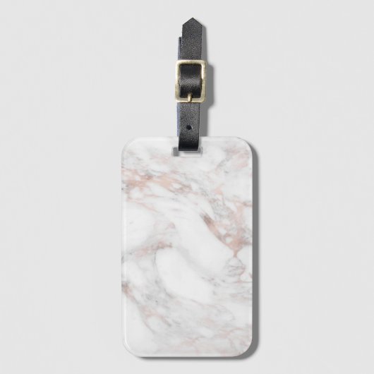 Creëer Uw eigen Roos Gold Marble Blank Sjabloon Bagagelabel (Voorkant (verticaal))
