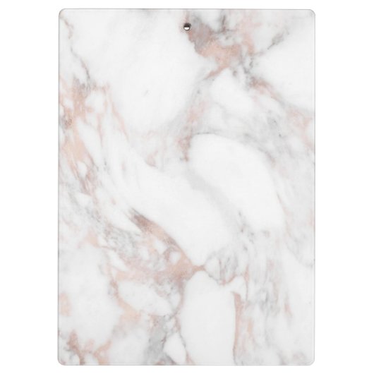 Creëer Uw eigen Roos Gold Marble Blank Sjabloon Klembord (Achterkant)