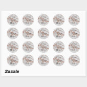Creëer Uw Eigen Roos Gouden Glitter Sparkle Marmer Ronde Sticker (Vel)