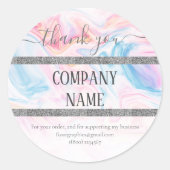 Creëer Uw Eigen Roos gouden Ronde business label (Voorkant)