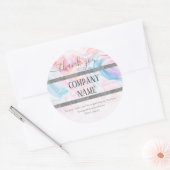 Creëer Uw Eigen Roos gouden Ronde business label (Envelop)