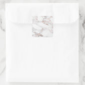 Creëer Uw Eigen Roos Goudmarmer Elegant Blank Vierkante Sticker (Tas)