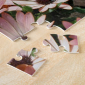 Creëer Uw eigen Roze Afrikaans Daisy Flowers Foto Legpuzzel (Zijkant)