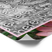 Creëer Uw eigen Roze Afrikaans Daisy Flowers Foto Poster (Hoek)