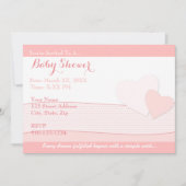 Creëer uw eigen roze Baby shower uitnodiging (Voorkant)