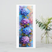 Creëer Uw eigen Roze Blauw Hydrangeas Bladwijzer (Staand voorkant)