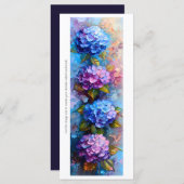 Creëer Uw eigen Roze Blauw Hydrangeas Bladwijzer (Voorkant / Achterkant)