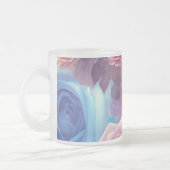 Creëer Uw eigen roze & blauwe Rozen Bloemen Matglas Koffiemok (Links)