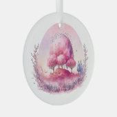 Creëer Uw eigen roze boomlandschap Glas Ornament (Voorkant Rechts)