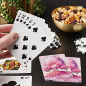 Creëer Uw eigen roze boomlandschap Pokerkaarten (Insitu)
