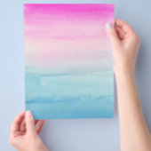 Creëer uw eigen roze en blauwe ombre flyer (Hand)