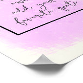 creëer uw eigen roze en crème voeg tekst toe poster (Hoek)