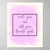 creëer uw eigen roze en crème voeg tekst toe poster (Voorkant)