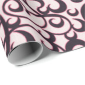 Creëer Uw eigen roze en zwarte Filippijnse patroon Cadeaupapier (Rol Hoek)