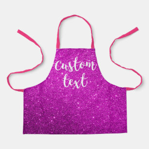 Creëer Uw eigen roze glitter gepersonaliseerde Kin Schort