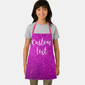 Creëer Uw eigen roze glitter gepersonaliseerde Kin Schort (Insitu)