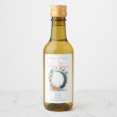 Creëer Uw Eigen Roze & Gouden Bloemenmaan Wijn Etiket (Voorkant)