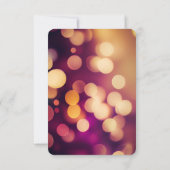 Creëer uw eigen roze gouden bokeh RSVP kaartje (Achterkant)