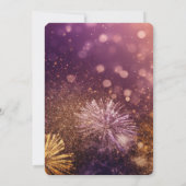 Creëer uw eigen roze gouden bokeh vuurwerk kaart (Achterkant)