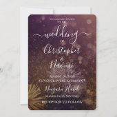 Creëer uw eigen roze gouden bokeh vuurwerk kaart (Voorkant)