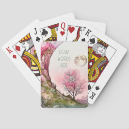 Creëer Uw eigen Roze Maanlandschap Pokerkaarten