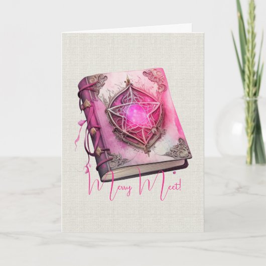 Creëer Uw eigen roze pentakel Grimoire Kaart (Voorkant)