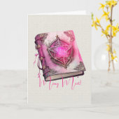 Creëer Uw eigen roze pentakel Grimoire Kaart (Gele Bloem)