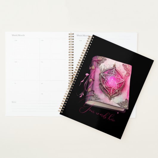 Creëer Uw eigen roze pentakel Grimoire Planner (Display)