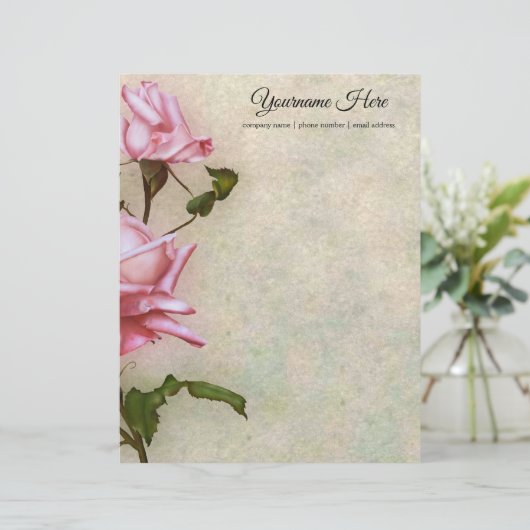 Creëer Uw eigen roze rozen (Staand voorkant)