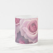 Creëer Uw eigen Roze Rozen Bloemen Matglas Koffiemok (Center)