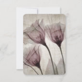 Creëer Uw Eigen Roze Sepia Röntgenfoto  Bloemen RSVP Kaartje (Achterkant)