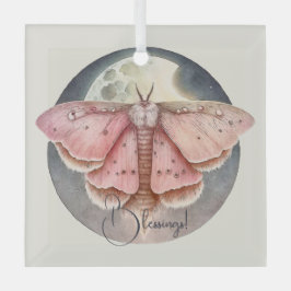Creëer Uw eigen Roze Volle Maan Moth Glas Ornament