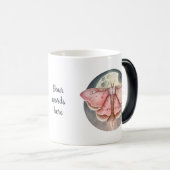 Creëer Uw eigen Roze Volle Maan Moth Magische Mok (Voorkant rechts)