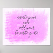 creëer uw eigen roze waterverf toevoegen tekst poster (Voorkant)