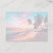 Creëer Uw eigen roze zonsondergang tropisch strand Advieskaart (Achterkant)