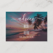 Creëer Uw eigen roze zonsondergang tropisch strand Advieskaart (Voorkant)