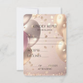 Creëer uw eigen Rozen goudballonnen RSVP Kaartje (Voorkant)