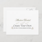 Creëer uw eigen RSVP-Briefkaart Uitnodiging Briefkaart (Voorkant / Achterkant)