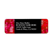 Creëer Uw eigen ruby Red Rhinestone Glitter Bling Etiket (Voorkant)