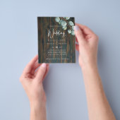Creëer Uw eigen RUSTIC Eucalyptus Weddenschap Flye Flyer (Hand)