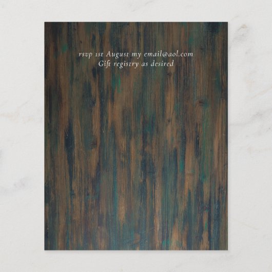 Creëer Uw eigen RUSTIC Eucalyptus Weddenschap Flye Flyer (Achterkant)