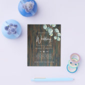 Creëer Uw eigen RUSTIC Eucalyptus Weddenschap Flye Flyer (Enkel)