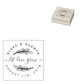 Creëer Uw Eigen Rustiek Laat Liefde Grow Bruiloft  Rubberstempel (Gestempeld)